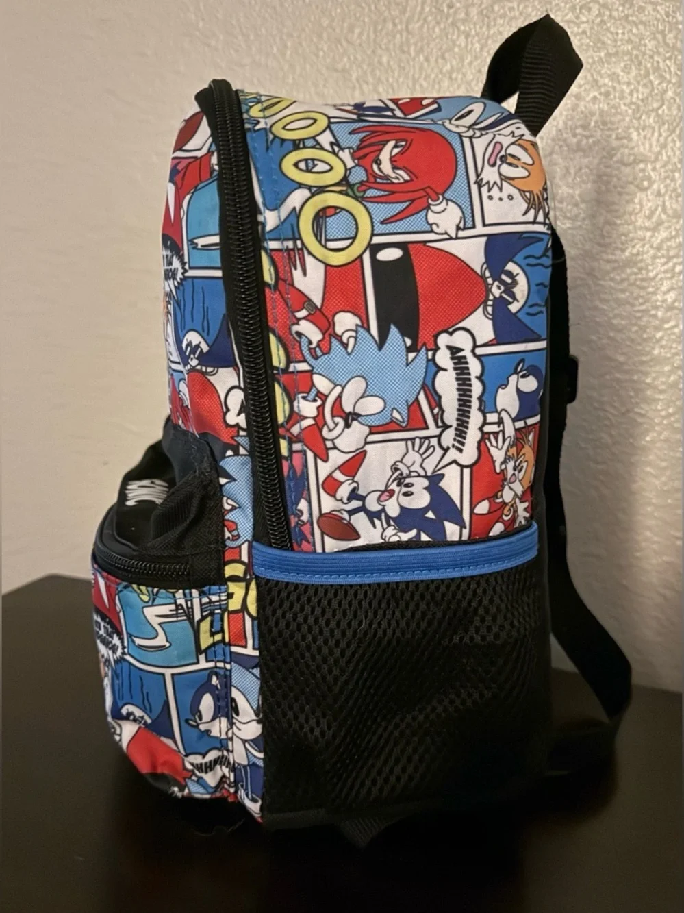 Sonic The Hedgehog Comic Print Mini Backpack | Kids Travel School Bag